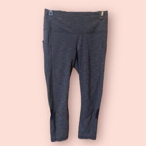 lululemon athletica Pace Rival Crop 22" Heathered Black/Black 6